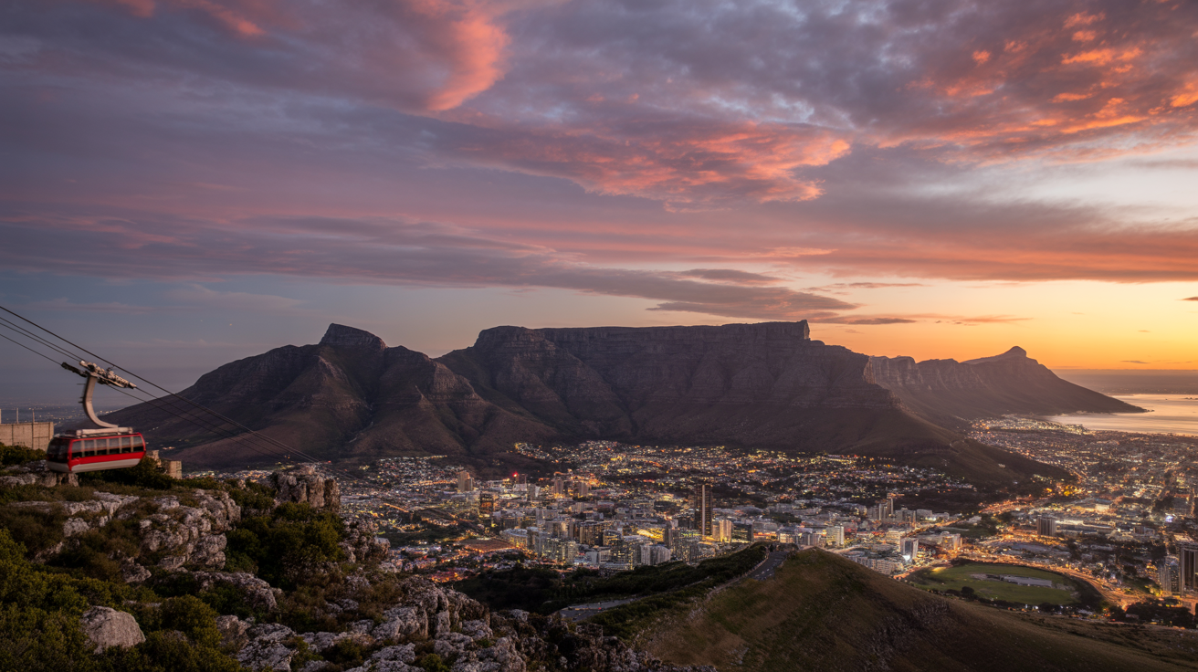 Cape Town coastline with Table Mountain